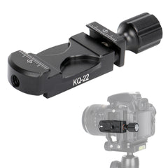 Universal Quick Release Clamp with Cold Shoe Mount Adapter and 1/4" Thread for Camera Tripod Head L Quick Release Plate L Bracket Compatible with Arca Style Plate