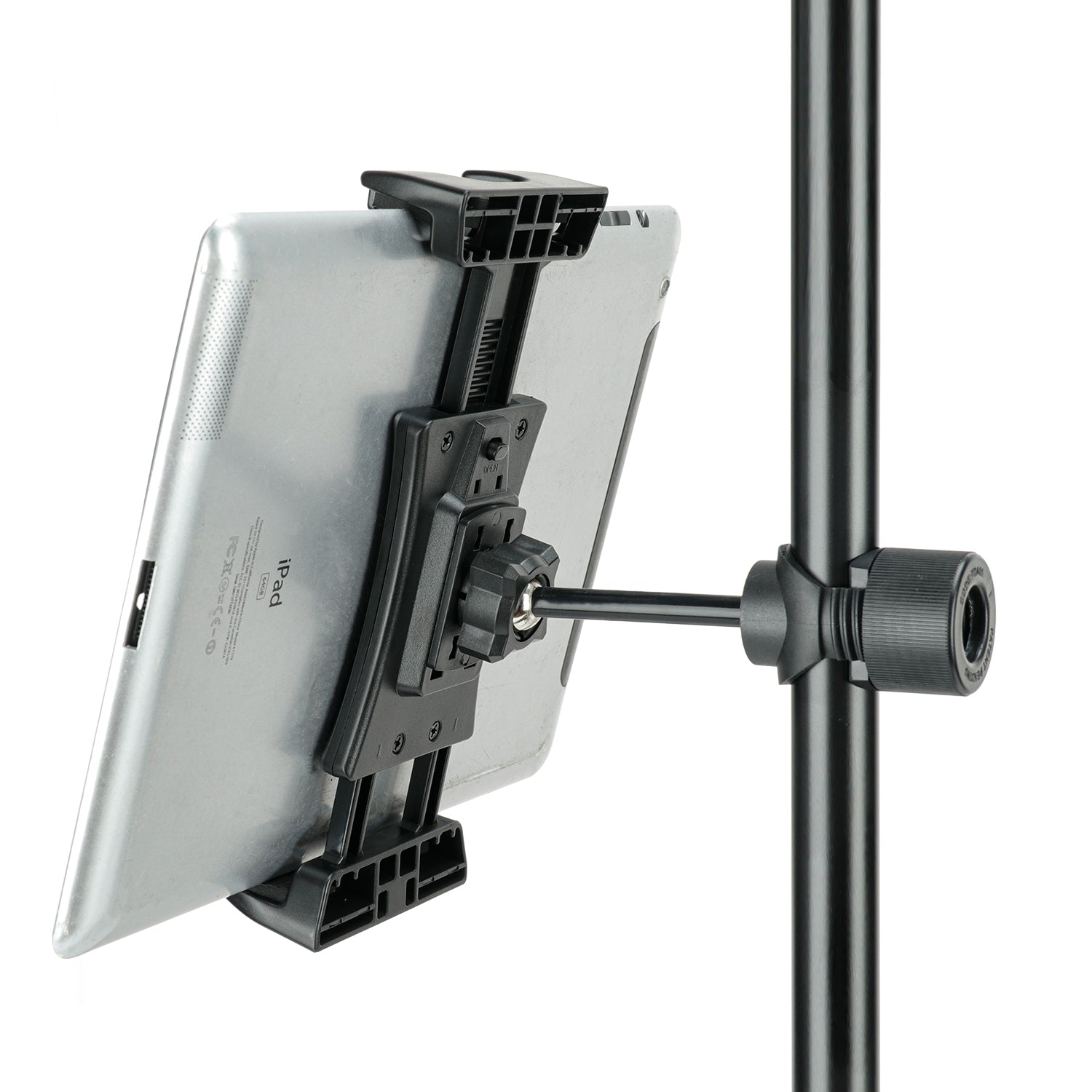 koolehaoda Tablet Mount Holder for Mic Stand, Adjustable Microphone Music Stand iPad iPhone Holder Fits Devices from Screen Size 4.7 to 12.9in Tablets & Smartphones