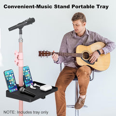 Sound Card Tray, Universal Microphone Stand Tray, Can be installed on diameter 12-22MM on Rod Holders,for Most Mic Stands,Light Stand, for Stage, Live Streaming, (8.3" x 6.3")