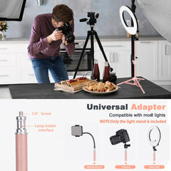 Light Stand for Cameras Studio 23"/60cm Portable Lighting Tripod Stand Aluminum Mini Photography Back Light Stands for Video Recording Videography Live Streaming -(Pink)