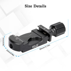 Universal Quick Release Clamp with Cold Shoe Mount Adapter and 1/4" Thread for Camera Tripod Head L Quick Release Plate L Bracket Compatible with Arca Style Plate