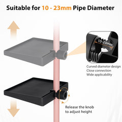 Sound Card Tray, Universal Microphone Stand Tray, Can be installed on diameter 12-22MM on Rod Holders,for Most Mic Stands,Light Stand, for Stage, Live Streaming, (8.3" x 6.3")