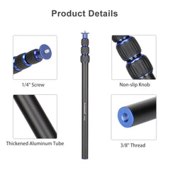 Koolehaoda 43inch Tripod Extension Pole Monopod , Diameter 22mm for mini tripod