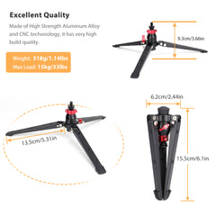 Camera Tripod Desktop Mini Tripod Universal 3 Foot Monopod Support Base Stand Unipod Support with 3/8"" Screw for Monopods Ballhead DSLR Camera. Max Load 15kg / 33lbs