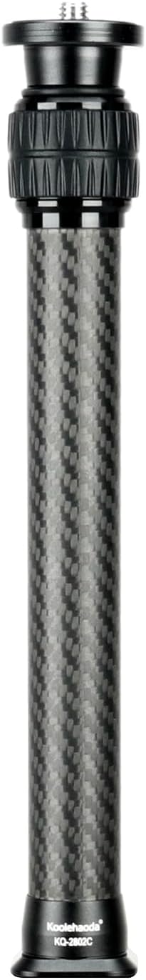 Koolehaoda Tripod Extension Pole, 2-Section Center Column Carbon Fiber Extender Rod Telescopic Stick Monopod with Arca Port for Tripod/Ball Head/Gimbal/Camera, Max Load 33lb