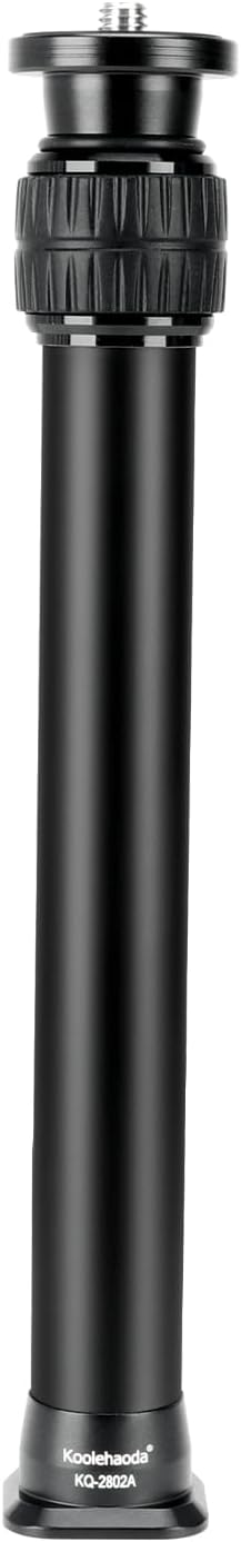 Koolehaoda Tripod Extension Pole, 2-Section Aluminum Center Column Extender Rod Telescopic Stick Monopod with Arca Port for Tripod/Ball Head/Gimbal/Camera, Max Load 33lb