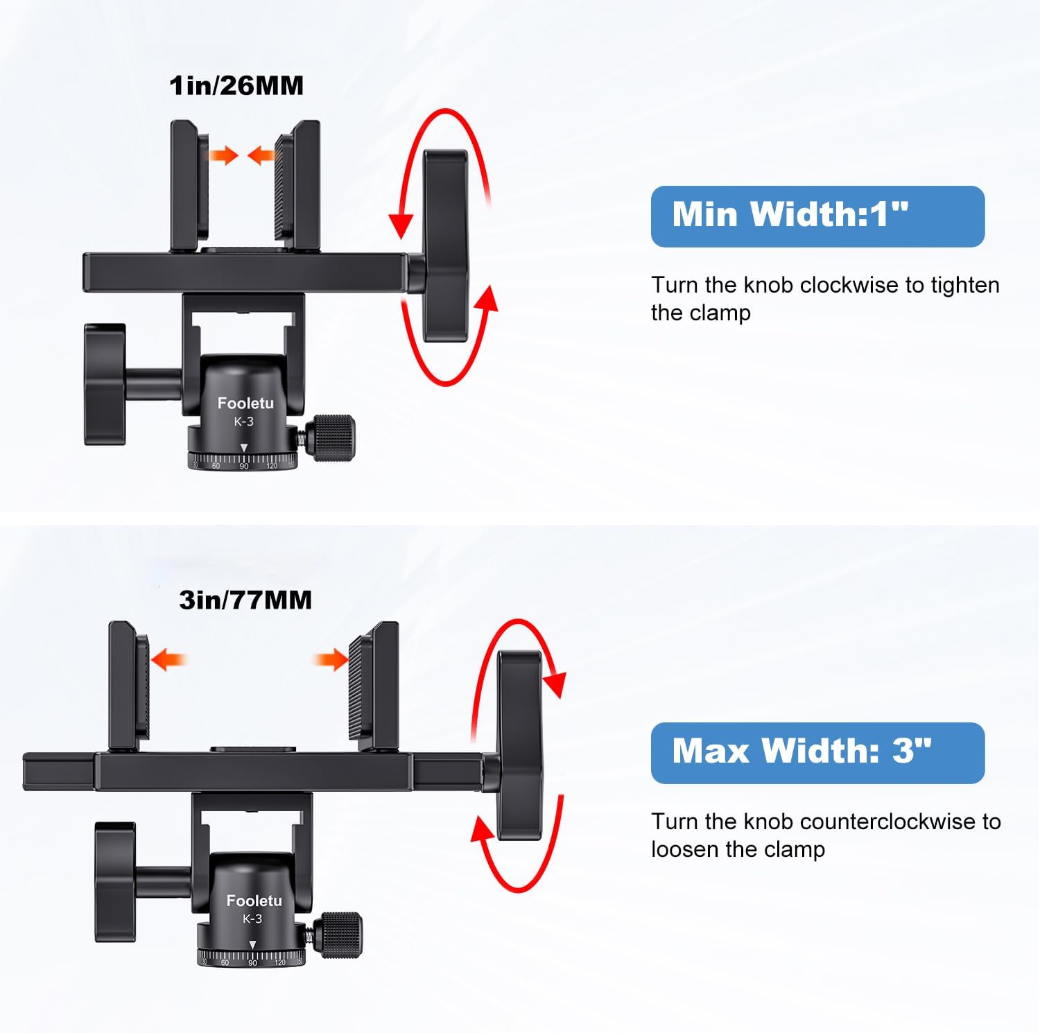 Shooting Saddle for Hunting Tripod, Rifle Saddle Tripod Head with 360° Horizontal Rotation & 90° Tilt, Shooting Stick Gun Rifle Rest Mount Adapter for Shooting and Hunting