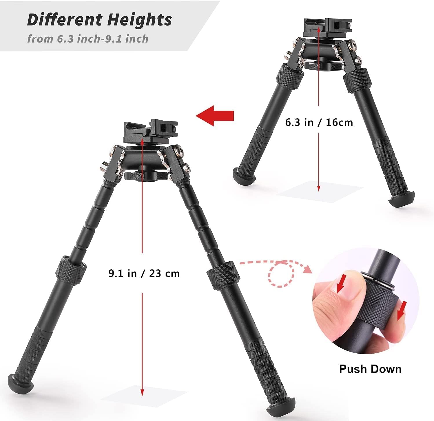 Paike Rifle Bipod Tilting Quick Release Bipods for Guns 7-9 Inch Picatinny Bipod Adjustable Height Tactical Bipod Paike Rifle Bipod Tilting Quick Release Bipods for Guns 7-9 Inch Picatinny Bipod Adjustable Height Tactical Bipod