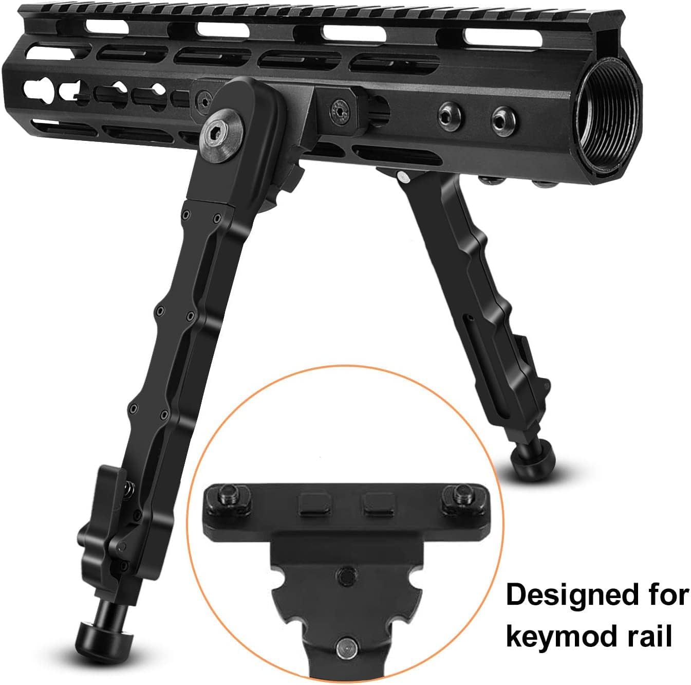 Fooletu 7.5-9 Inches Rifle Bipod for M-Rails, Adjustable,Attach Directly Bipod for Shooting, Hunting, Range and Outdoors