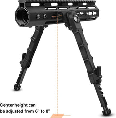 Fooletu 7.5-9 インチライフルバイポッド M レール用、調整可能、射撃、狩猟、射撃場、屋外用バイポッドに直接取り付け可能