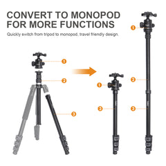 Shooting Tripod, Shooting Stick Gun Rifle Rest for Hunting with Shooting Saddle Clamp and 360° Rotate Ball Head, Height Adjustable 25"- 75" Shooting Stick Tripod Aluminum Alloy