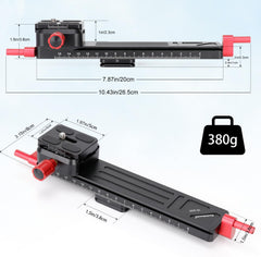 Macro Focusing Rail for Close-up Shooting Macro Photography Precise Focus Rail with1/4 Screw Quick Release Plate Compatible with Arca-Swiss for DSLR Camera Camcorder W-200