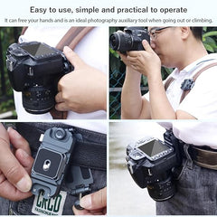 QB-1 Camera Backpack Clip, Camera Holster Easy to Install/Remove Backpack Clip, Waist Clip, Belt Clip, Compatible with SLR DSLR Digital SLR Camera/Sony/Canon/Nikon/Fujifilm/GOPRO,Binocular