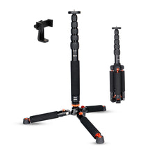 Camera Aluminum Monopod with Metal Tripod Base（Black）