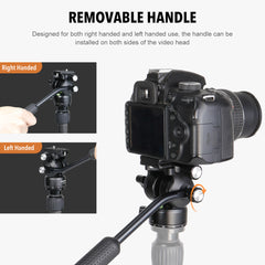 Koolehaoda Tripod Video Fluid Head Compact Pan Tilt Head with Arca-Type Quick Release Plate for Compact Video Cameras, Mirrorless and DSLR Cameras -VH01