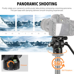 Koolehaoda Tripod Video Fluid Head Compact Pan Tilt Head with Arca-Type Quick Release Plate for Compact Video Cameras, Mirrorless and DSLR Cameras -VH01