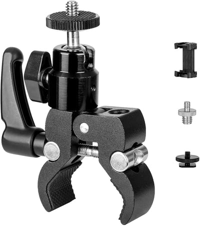 FOMITO 11 inch Magic Arm with Super Clamp - Adjustable Articulating Arm  Magic Arm Camera Arm Superclamp w/Hot Shoe Mount 1/4 inch Tripod Screw