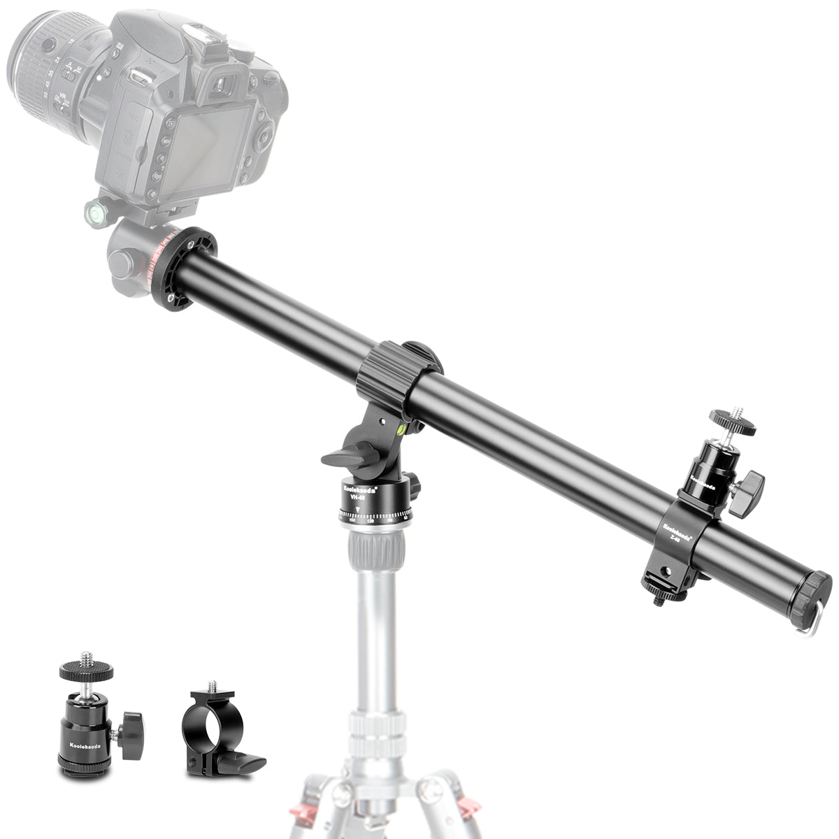 Tripod Extension Arm,16.5" Horizontal Center Column Tripod Extension Arm 360° Rotatable Rotating Base for Overhead Photography, Macro and Low-Angle Shooting, Load up to 22lbs/10kg - (VH-40)
