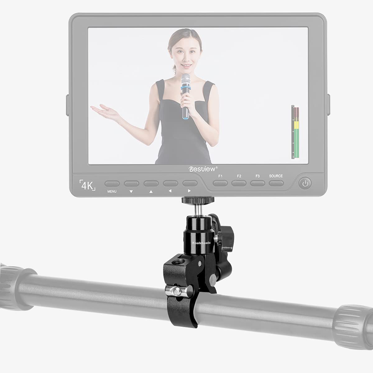 Super Clamp with Mini Ballhead Mount for Camera Monitor, LED Light DSLR Camera Rig/LCD Monitor(Clamp+Mini ballhead)