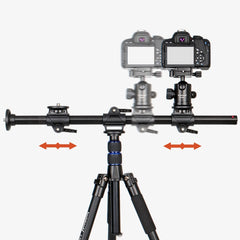 Horizontal Tripod Arm,Camera Tripod Horizontal and Vertical Extension Axis, for Outdoor Studio Macro Photography (ZW-03)