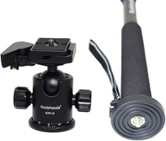koolehaoda Pro Camera Carbon Fiber Monopod with Three Foot Support Base Ballhead for DSLR Camera Canon Nikon. Extended Max Height: 69.7-inch.