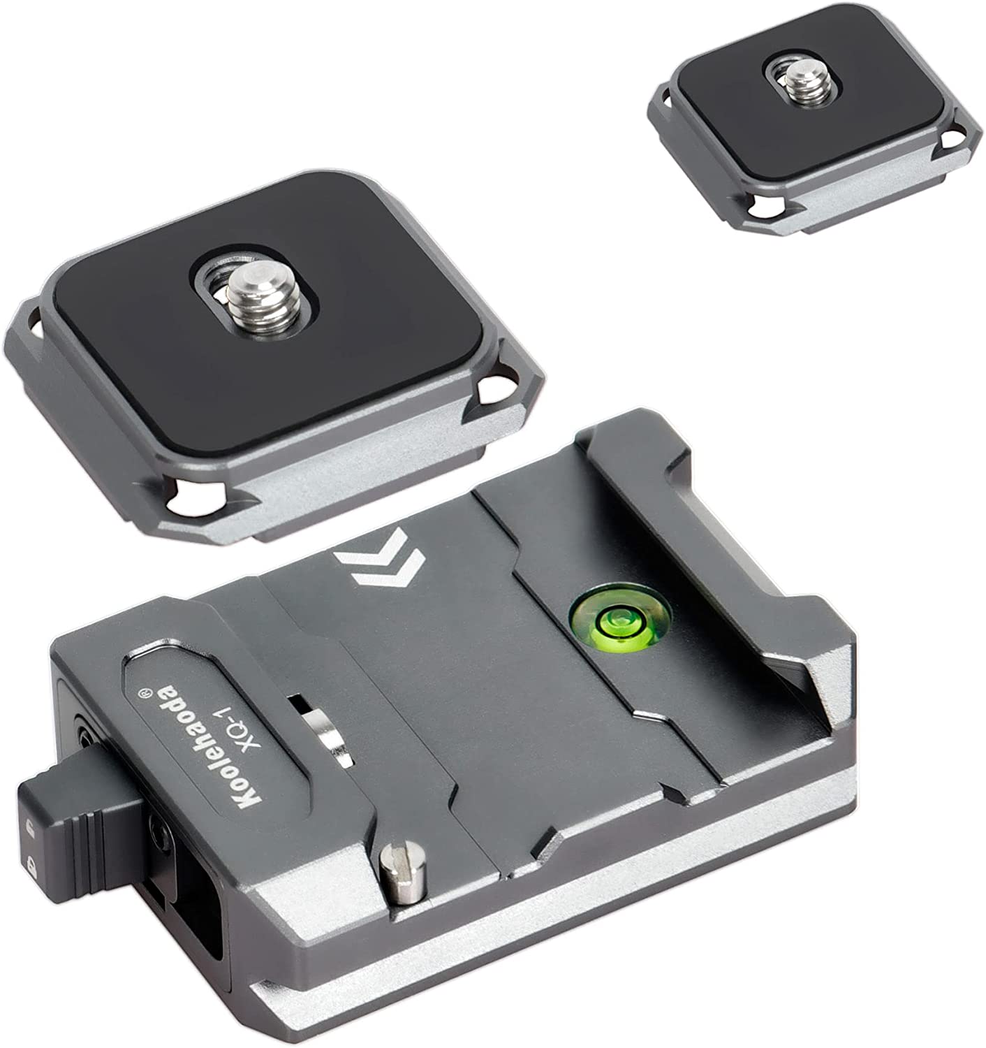 XQ-1 Quick Release Plate Adapter with Arcac-Swiss Interface and Two 1/4" Screw Quick Release Plate Fits for Tripods Monopods DSLR Stabilizer Slider
