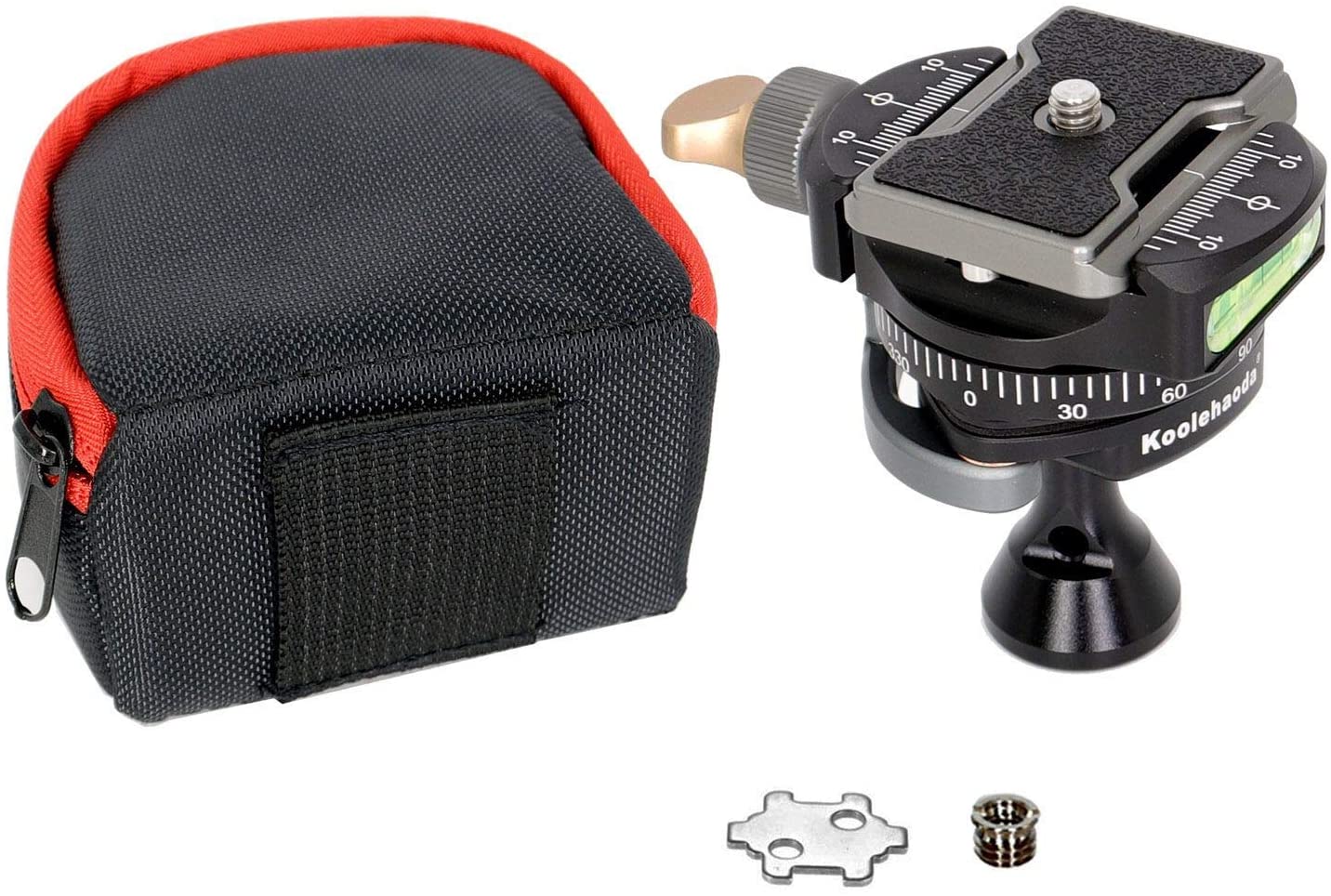 Multifunction 360° Panoramic Ballhead,Tripod Ballhead with 1/4" Quick Release Plate and Bubble Level,Weights Only 190g/6.7oz, for Tripod,Monopod,Slider and DSLR Cameras