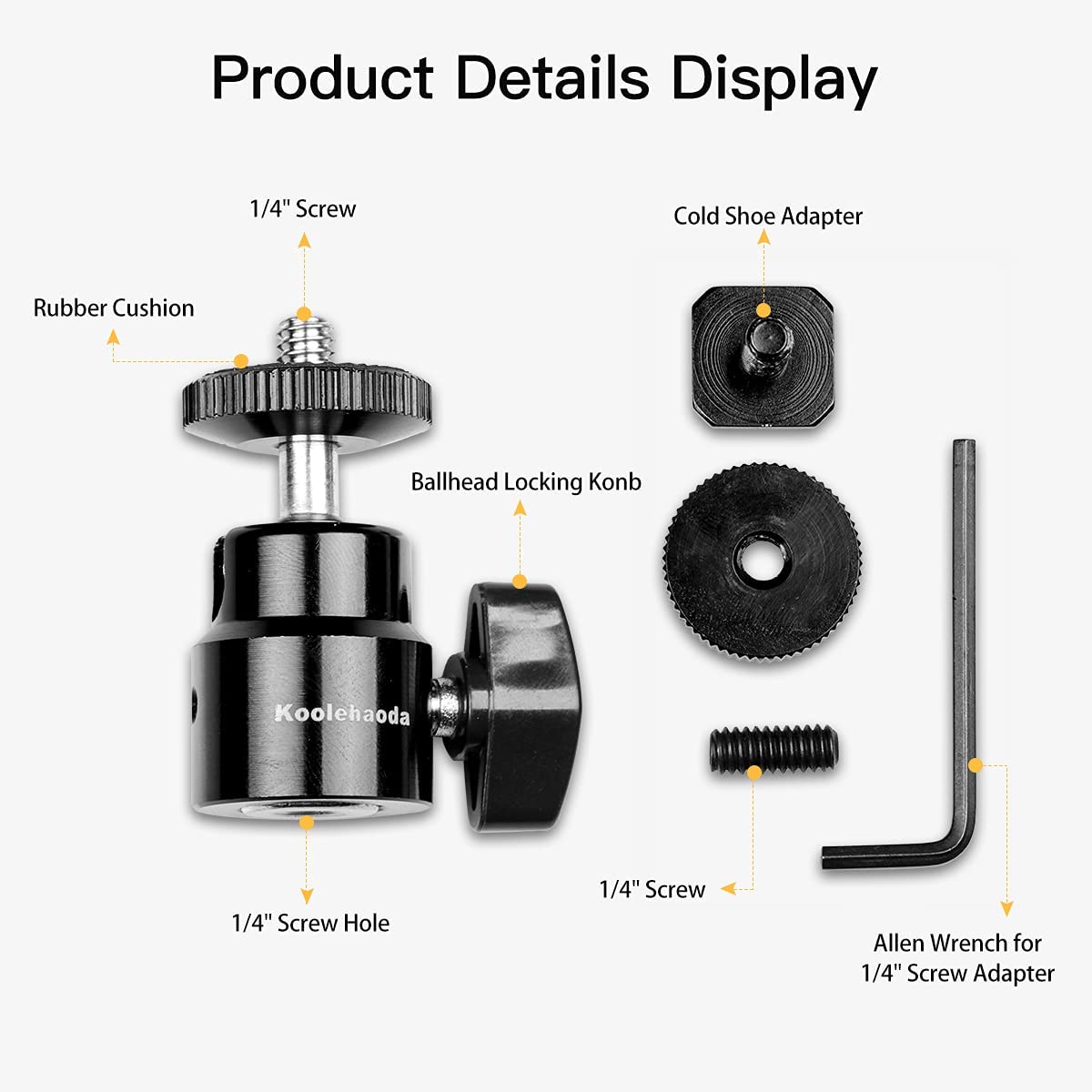 Happlignly Triple Hot Shoe Mount Adapter Bracket Stand
