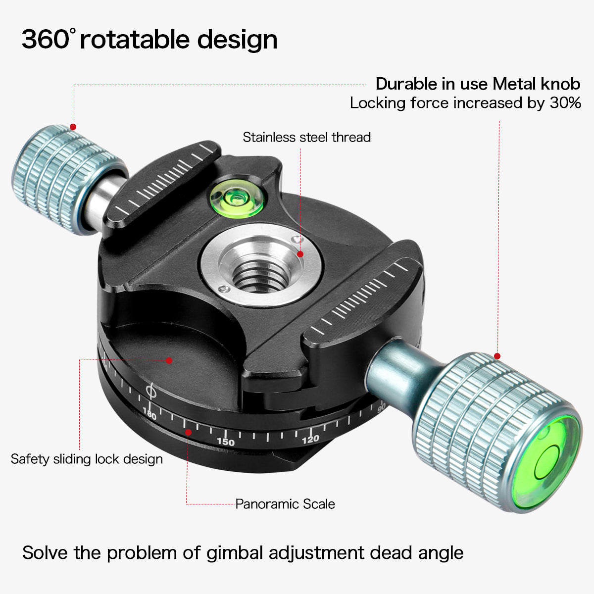 vhbw Panoramakop compatibel met ARCA-SWISS snelkoppelingsplaat voor statief, monopod, statiefkoppen vhbw Panoramakop compatibel met ARCA-SWISS snelkoppelingsplaat voor statief, monopod, statiefkoppen