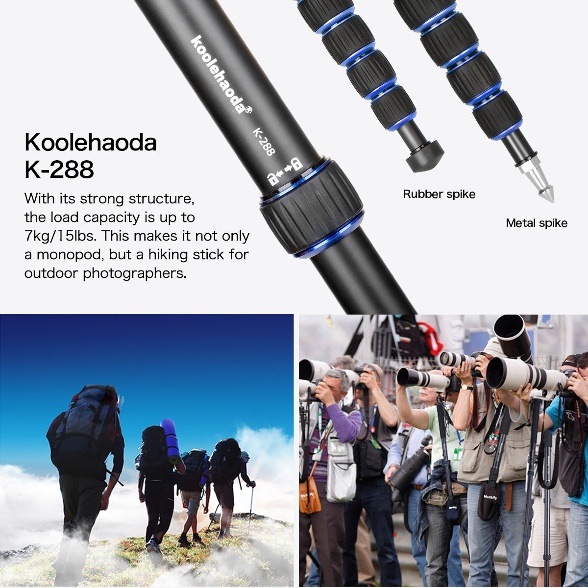 Aluminium Monopod,Camera Monopod with Folding Support Stand, 168cm Max ...