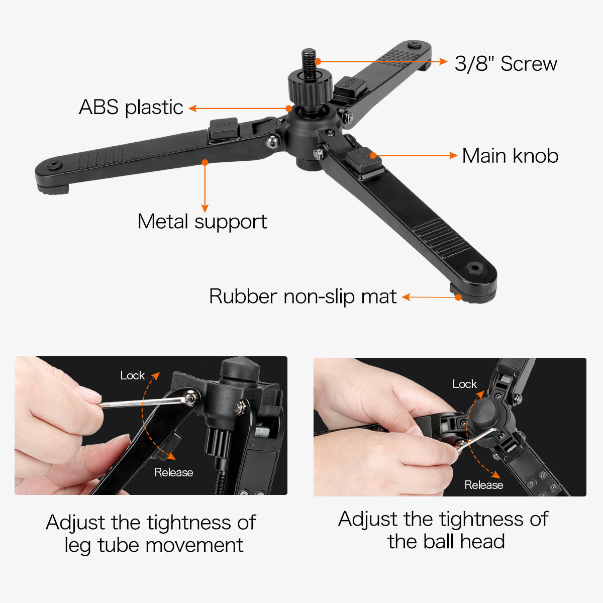 Monopod Holder Stand,3 Legged Base, Rugged Foot Stabiliser for Monopod ...