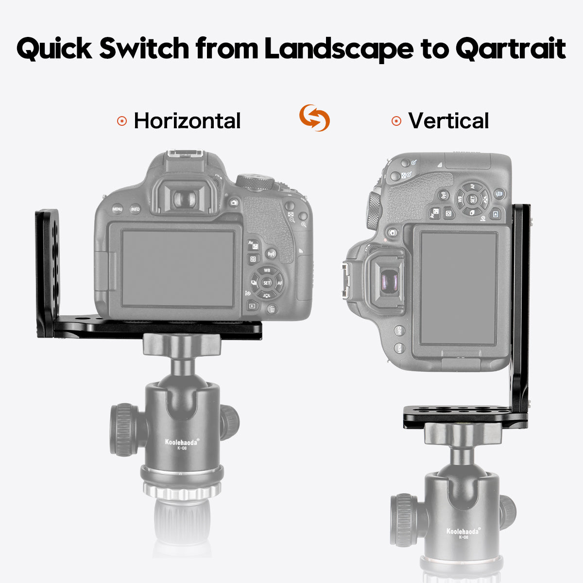 Universal L Quick Release Plate Bracket For Camera Benro Arca Swiss Standard