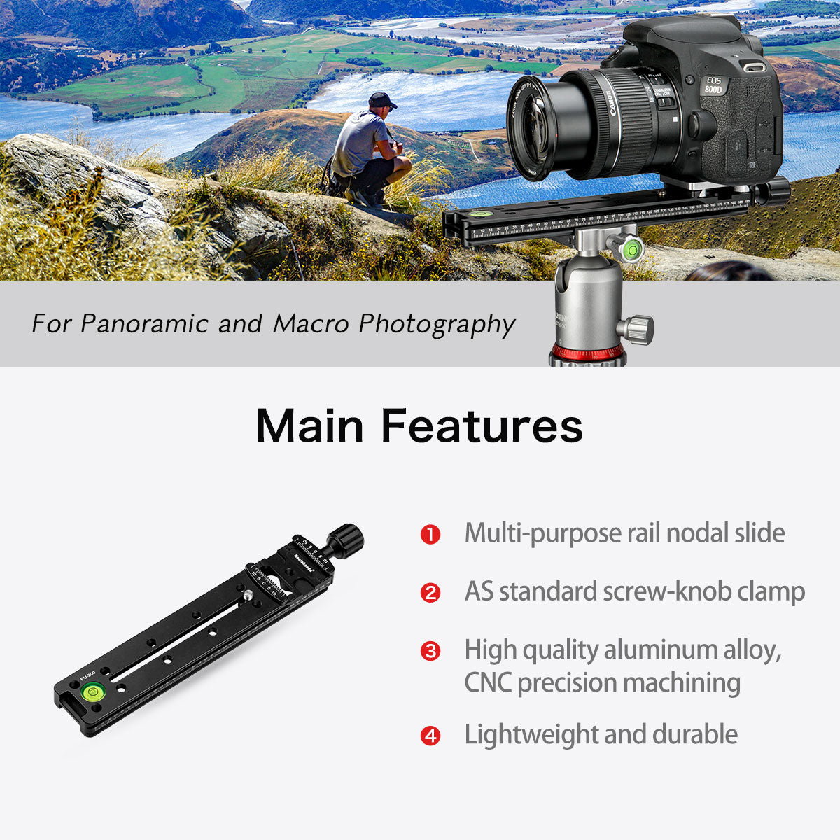 Ayex Adjustment Belt, Macro Rail With Clamp And Head, DR-140