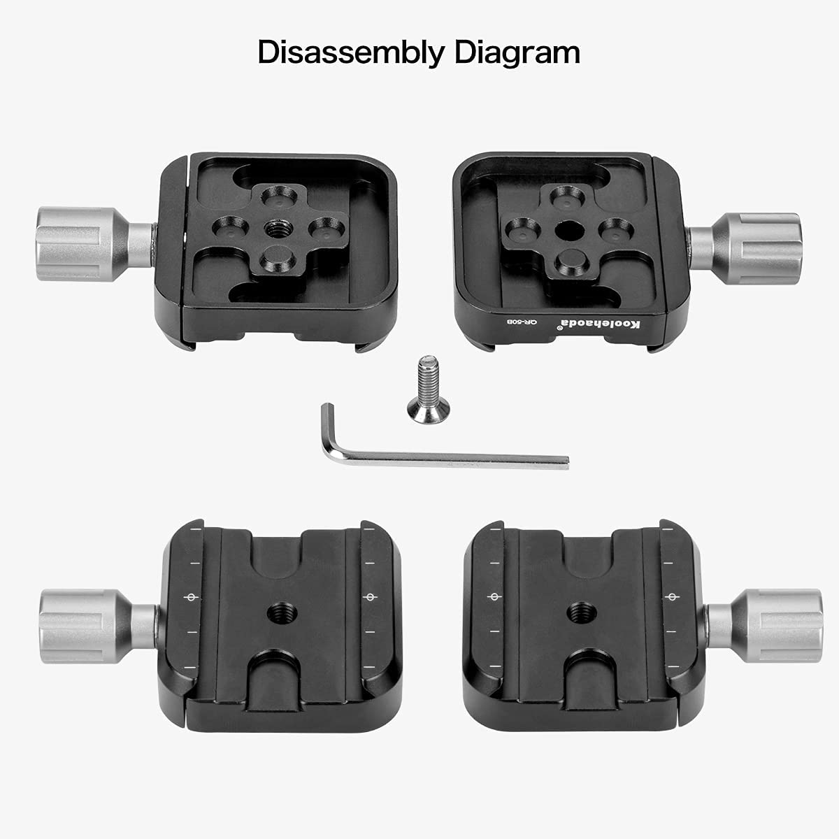koolehaoda 180mm Professional Rail Nodal Slide Metal Quick Release Clamp, Double Dovetail Camera Bracket Mount with Double Sided Clamp, for Camera koolehaoda 180mm Professional Rail Nodal Slide Metal Quick Release Clamp, Double Dovetail Camera Bracket Mount with Double Sided Clamp, for Camera