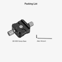 QR-50B Double Quick Release Clamp Can be Rotated 90° for Arca Swiss Plate RRS Rail Plate Nodal Slide Subtend